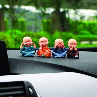 4 Pcs Buddha Monk Statue